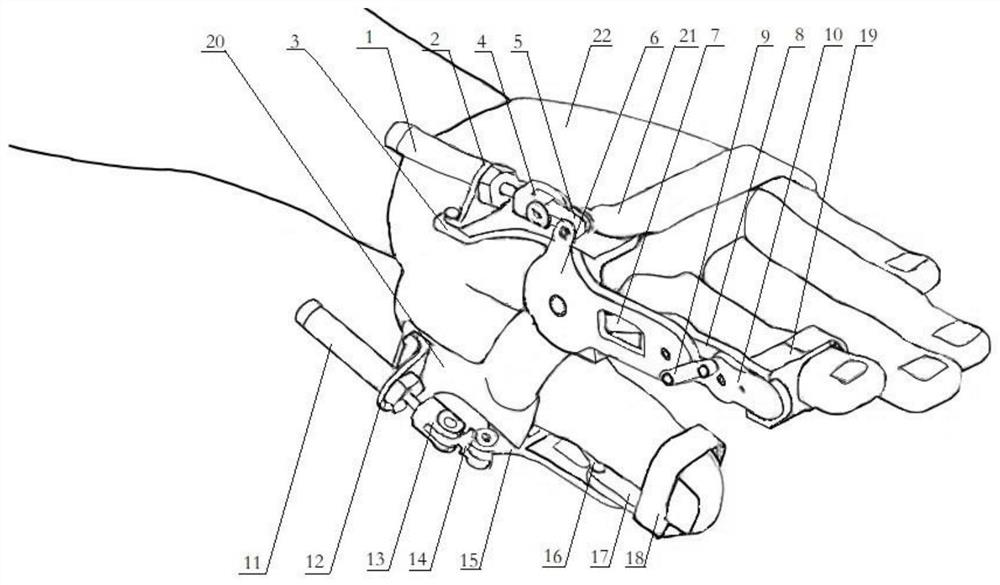 A rehabilitation exoskeleton glove robot