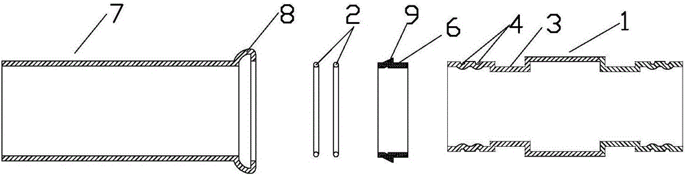 Novel connecting structure of thin-wall stainless steel pipe and pipe joint