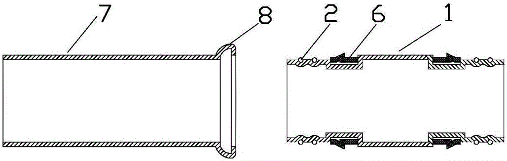 Novel connecting structure of thin-wall stainless steel pipe and pipe joint