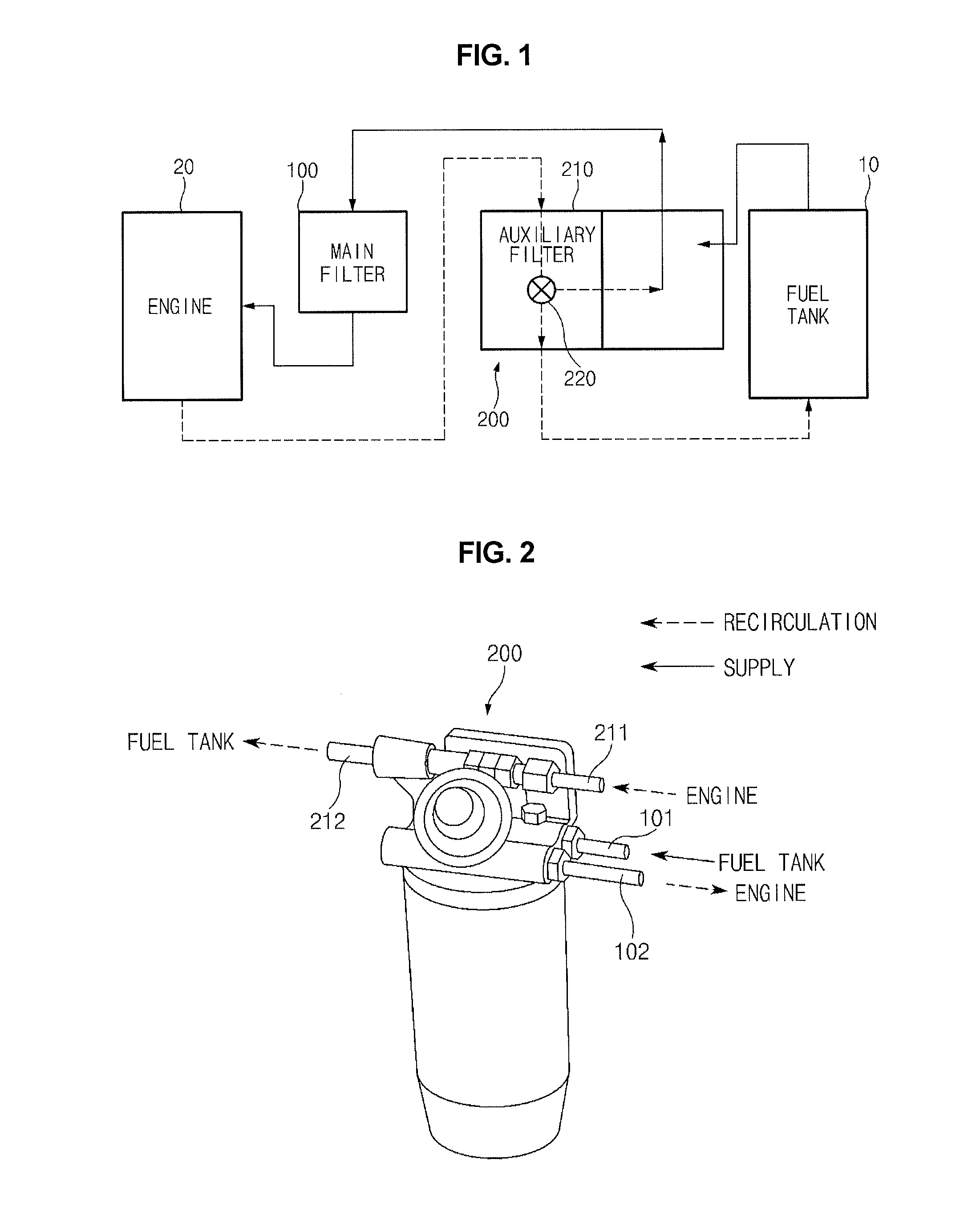 Diesel fuel recirculation device