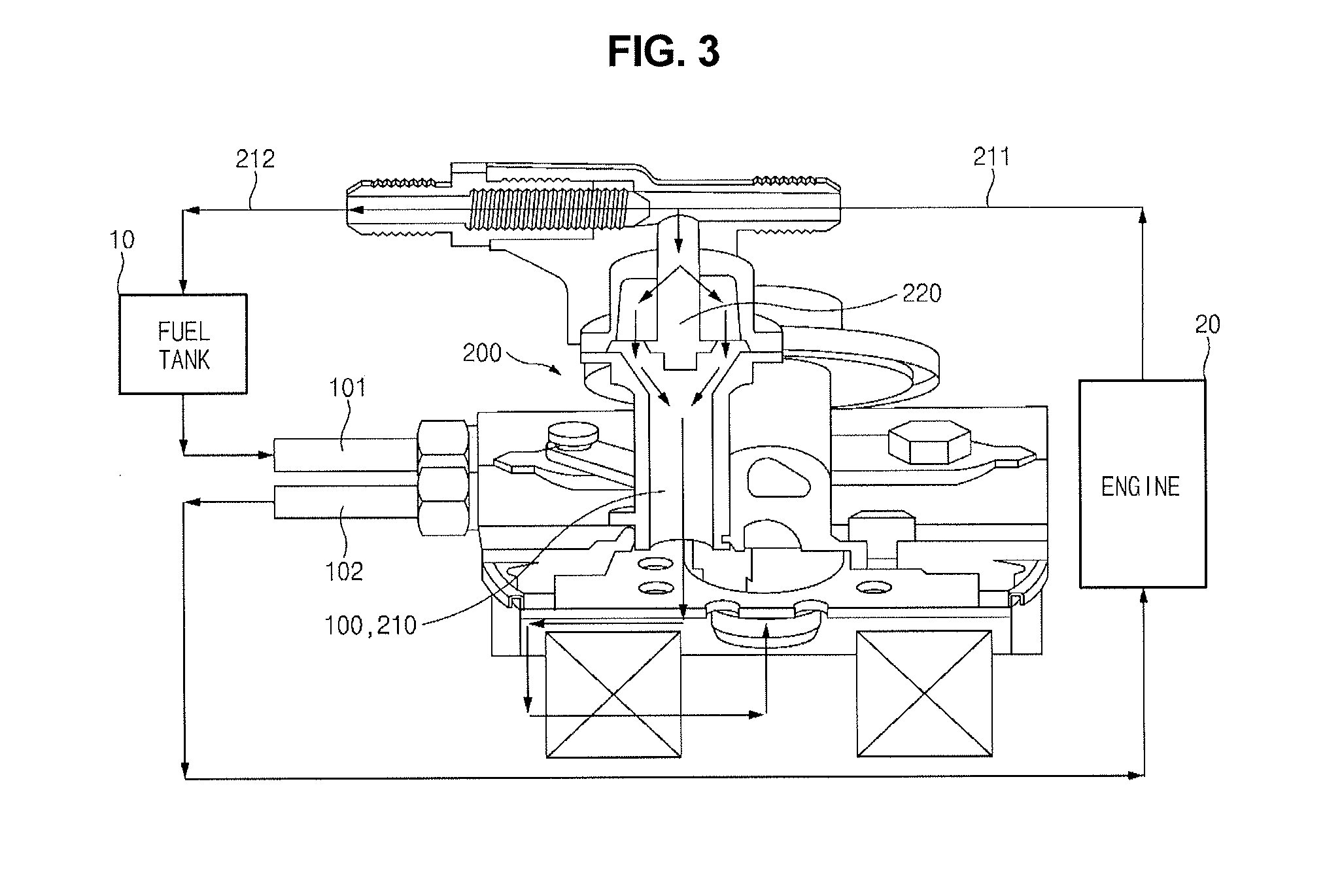 Diesel fuel recirculation device