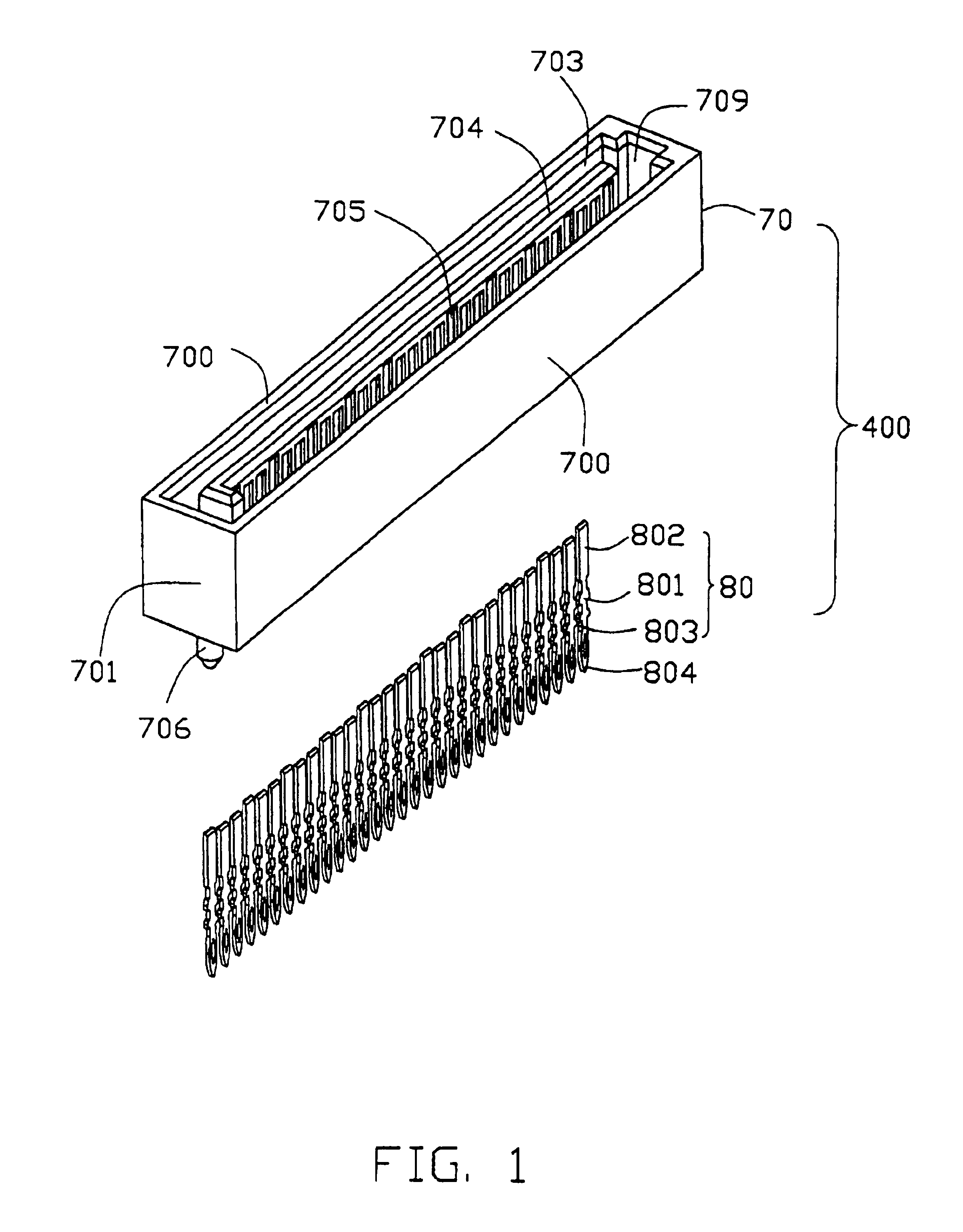 Serial ATA connector with compliant contact