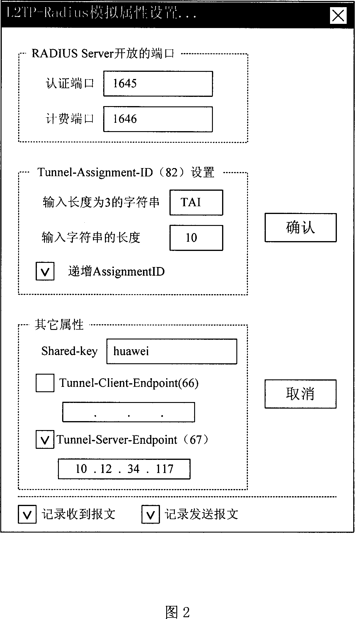 A test method and system for L2TP tunnel specification