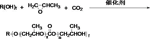 A device and method for continuously synthesizing polypropylene carbonate polyols