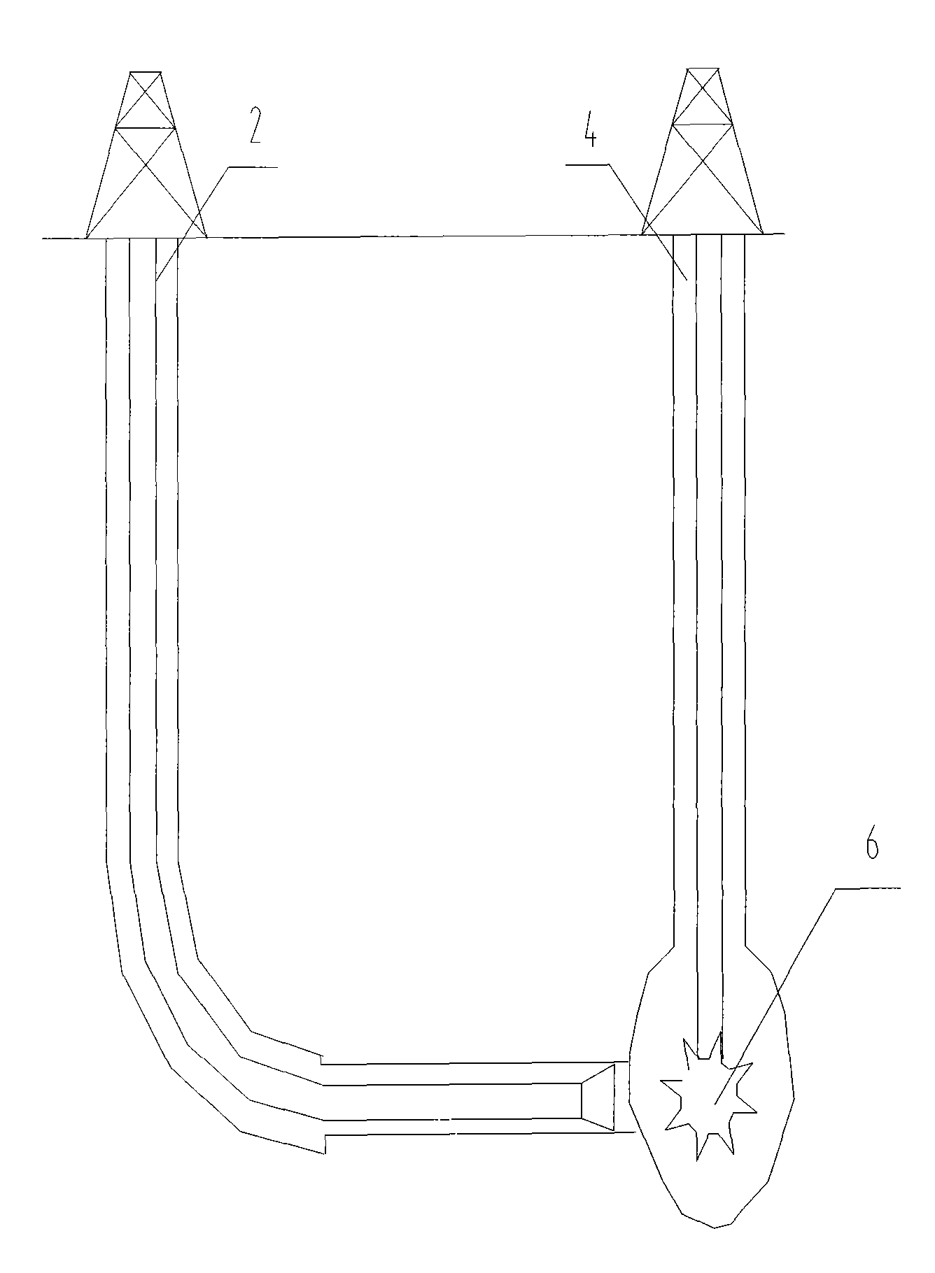 Exploitation method of communication well of geothermal energy bore well