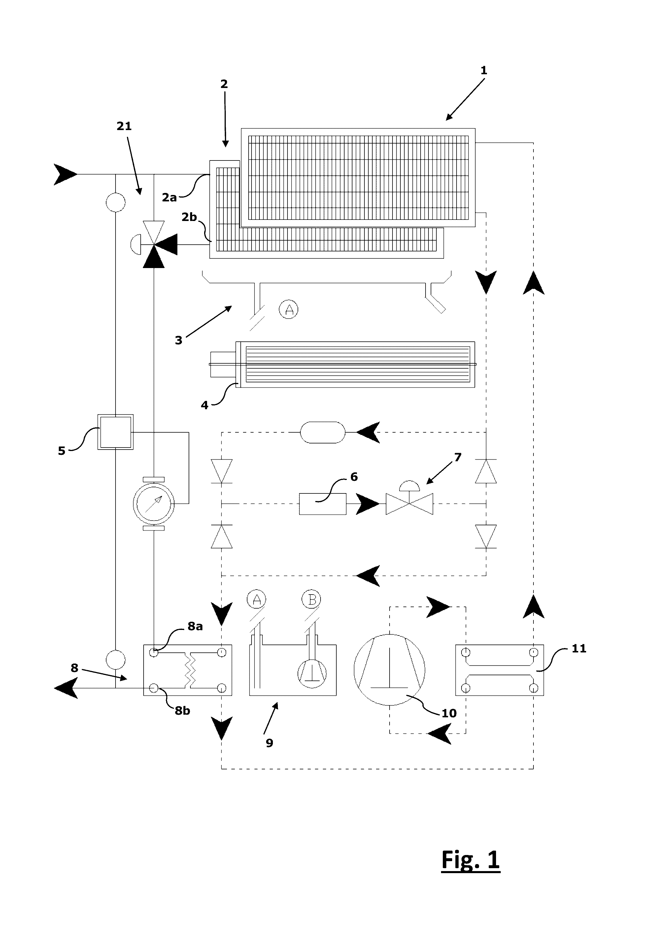 Air conditioning system, peripheral air-conditioning unit thereof and water pipeline upgrading method for heating purposes