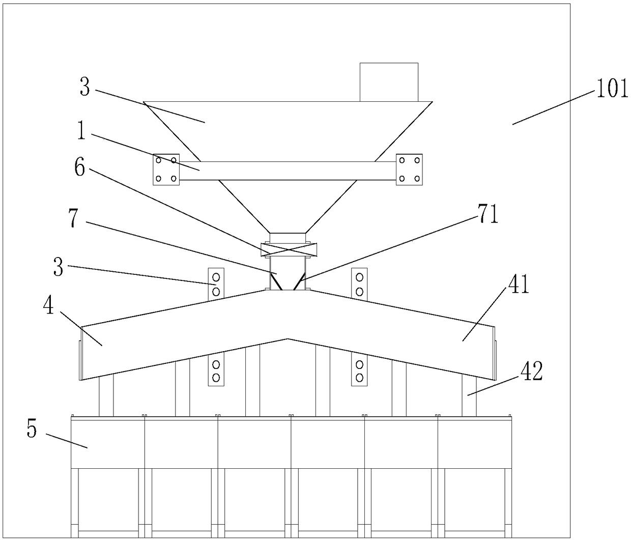 Automatic feeding device for mutton sheep breeding