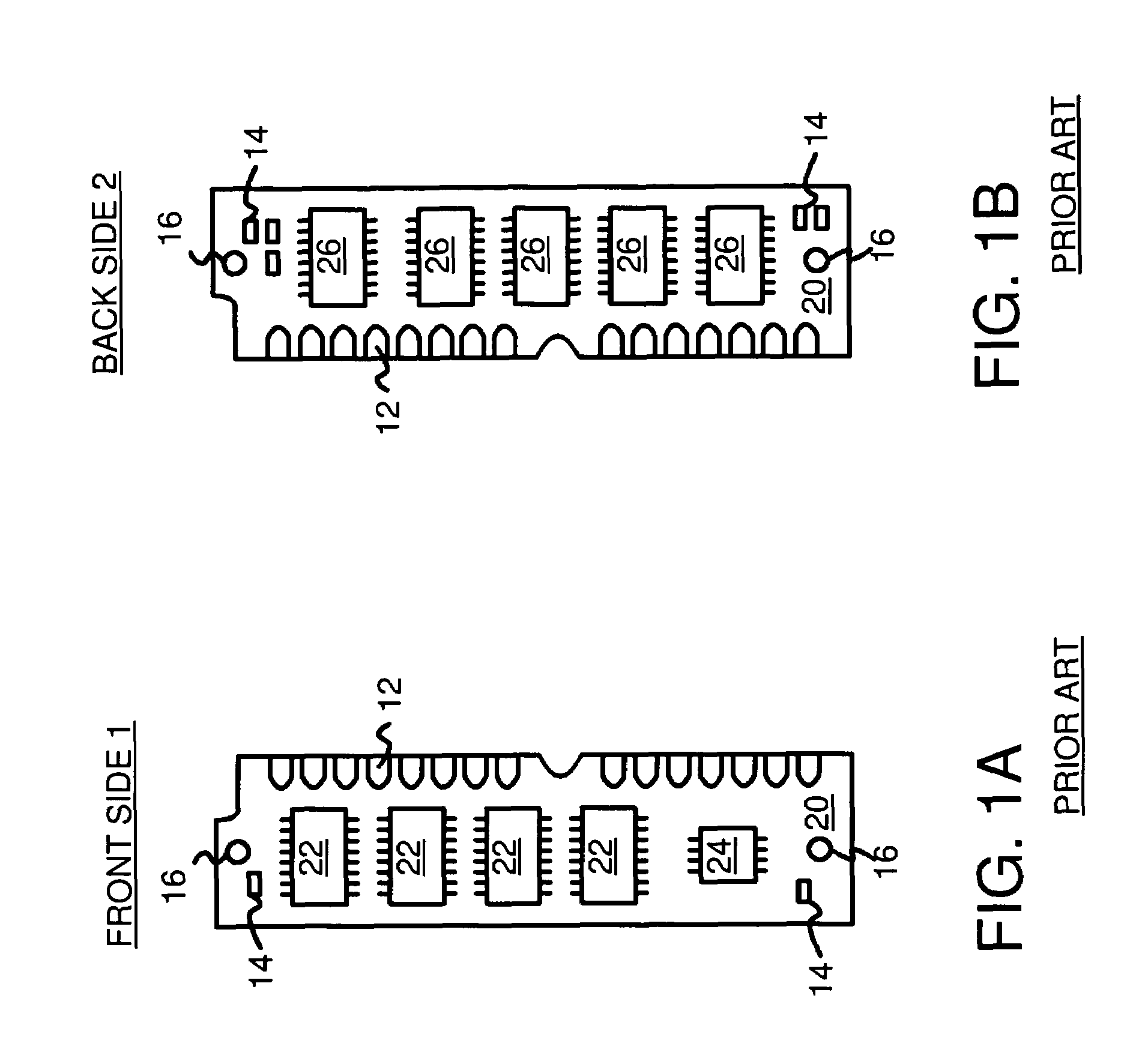 Memory-module board layout for use with memory chips of different data widths