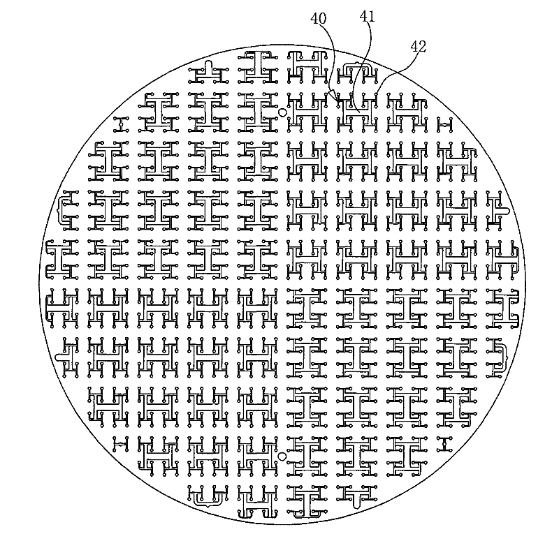 Method for distributing mobile phase of chromatographic column and distributing device thereof