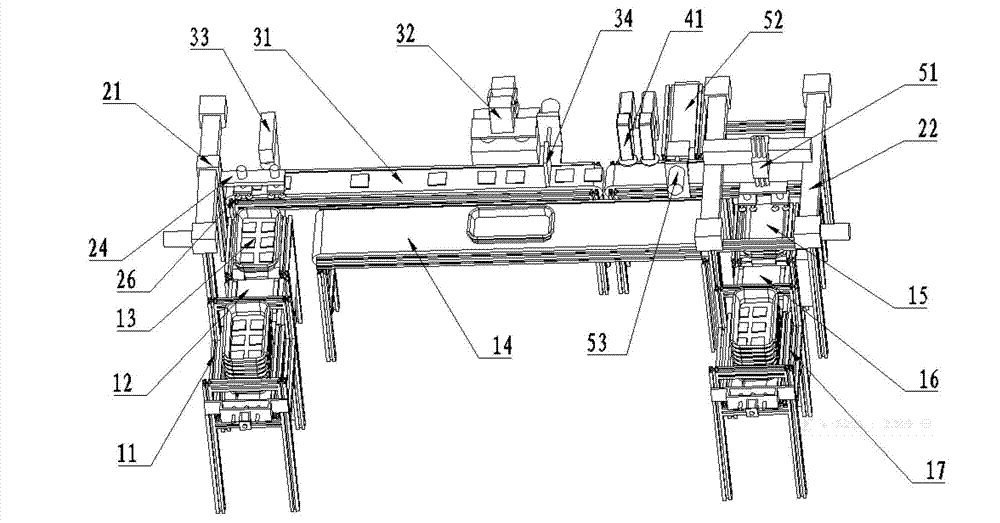 Automatic printing production line of panel trademarks