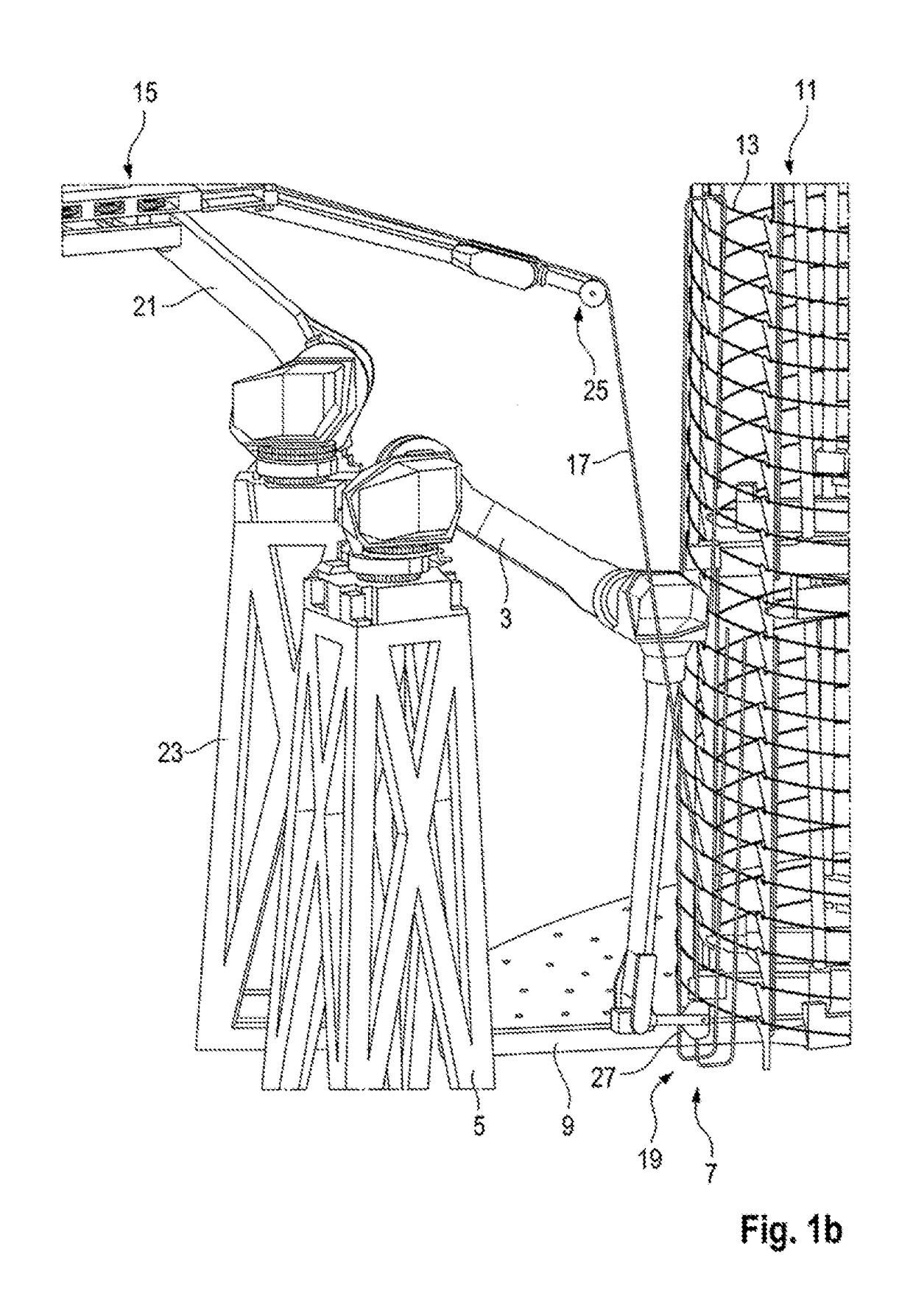 Installation for producing reinforcement cages for tower segments of wind turbines