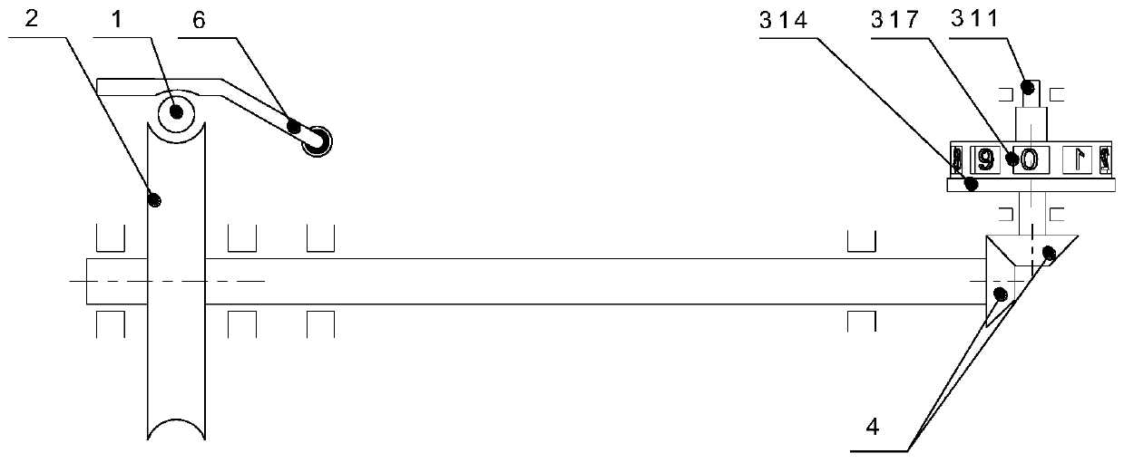 Distance detecting mechanism for measuring lifting distance of hoisting device