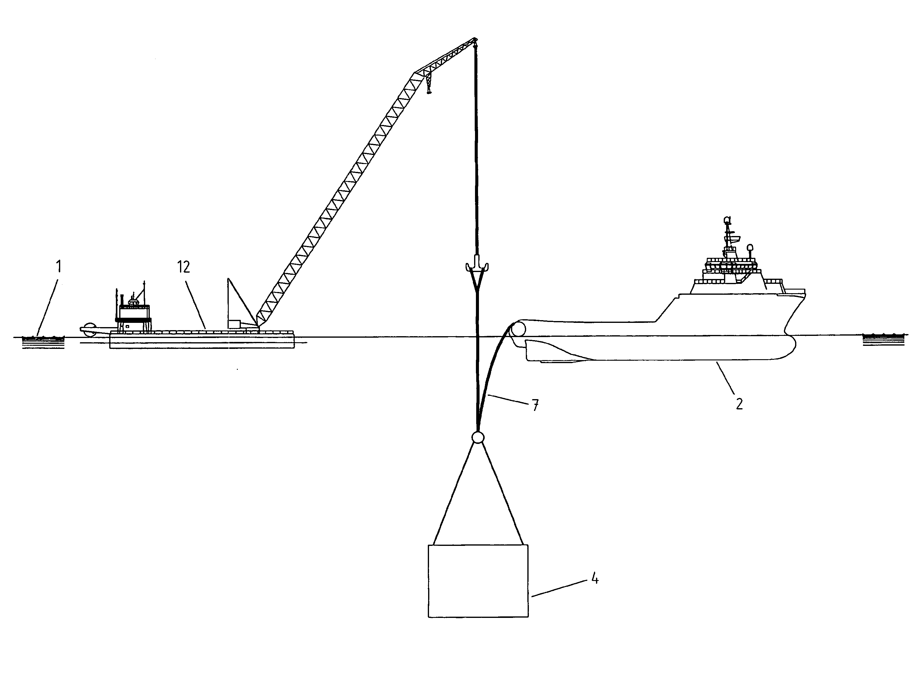 Method for underwater transportation and installation or removal of objects at sea