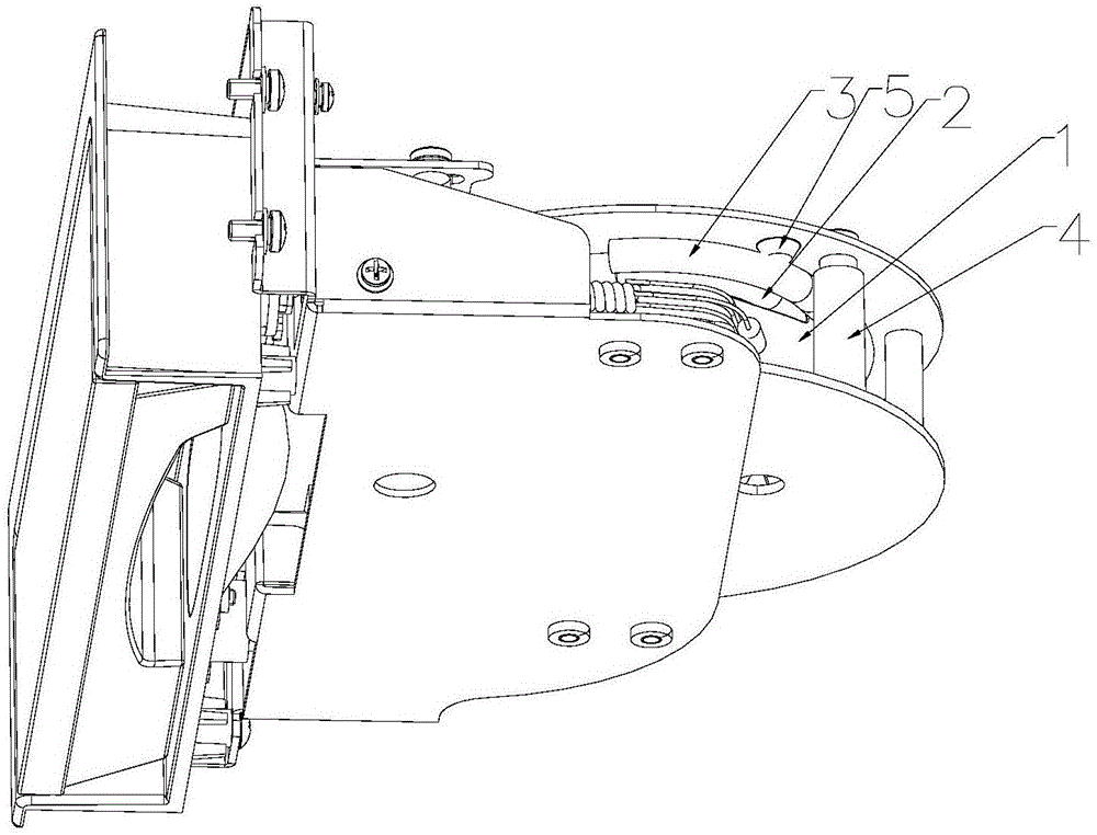 Cord winding and automatic resetting structure of take-up structure microphone cord