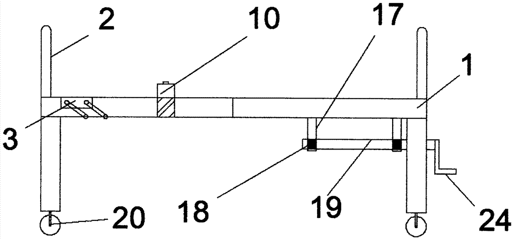 Nursing bed used in emergency pediatrics