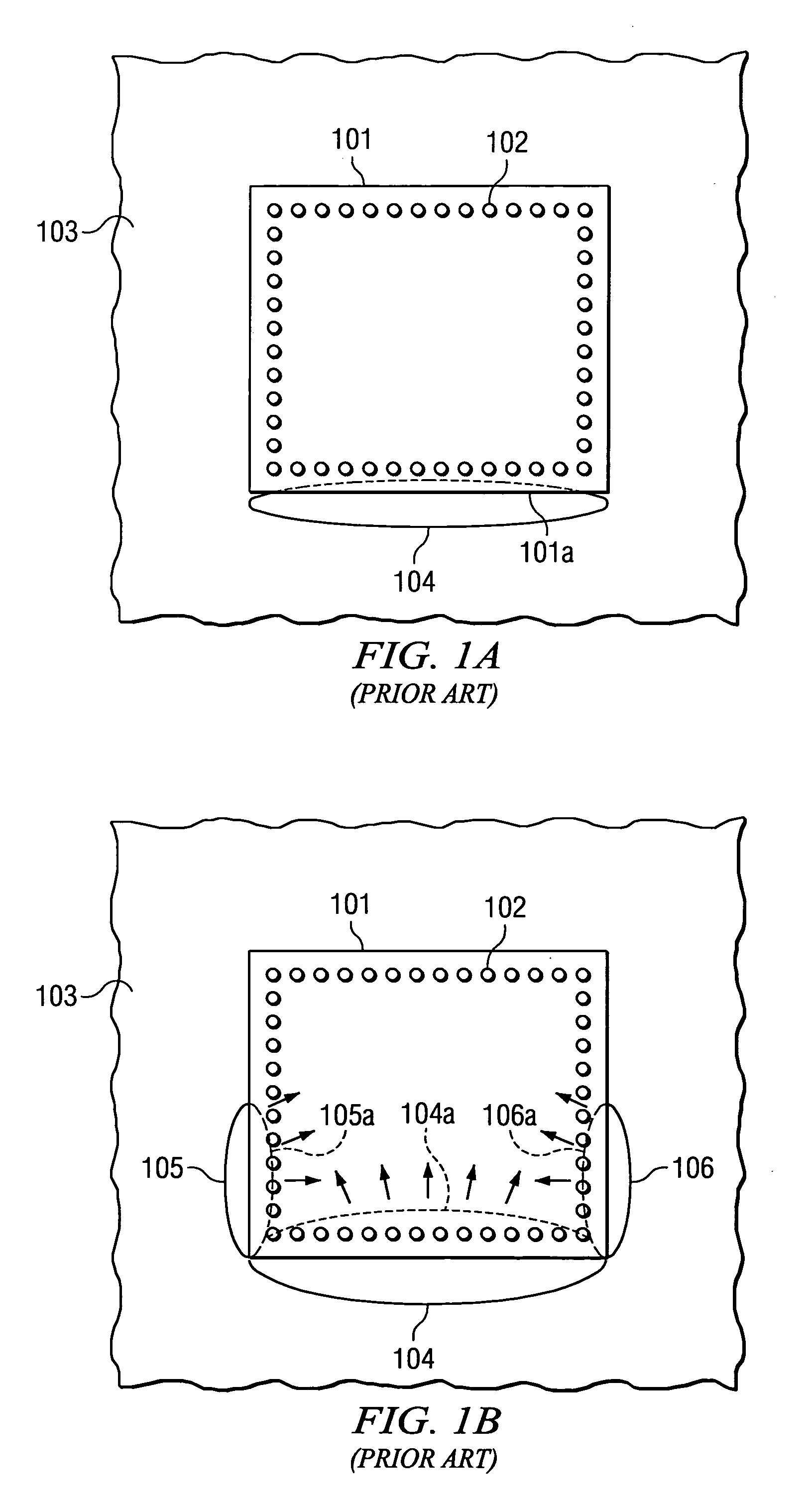 Grooved substrates for uniform underfilling solder ball assembled electronic devices