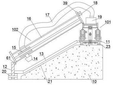 Concrete slope vegetation protection method applied to sponge city