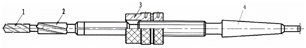 A kind of processing method of inclined-plane stepped hole in titanium alloy