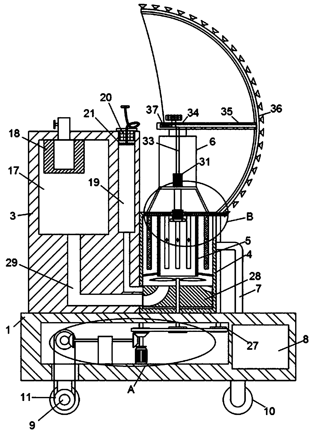 Intelligent acidic electrolyzed oxidizing water cloud atomization disinfection device