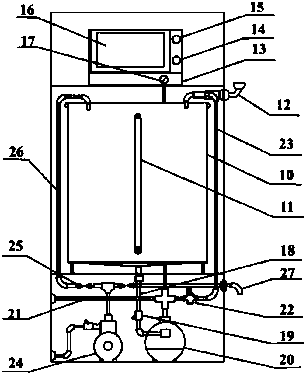 Medical protective clothing liquid penetration performance testing device