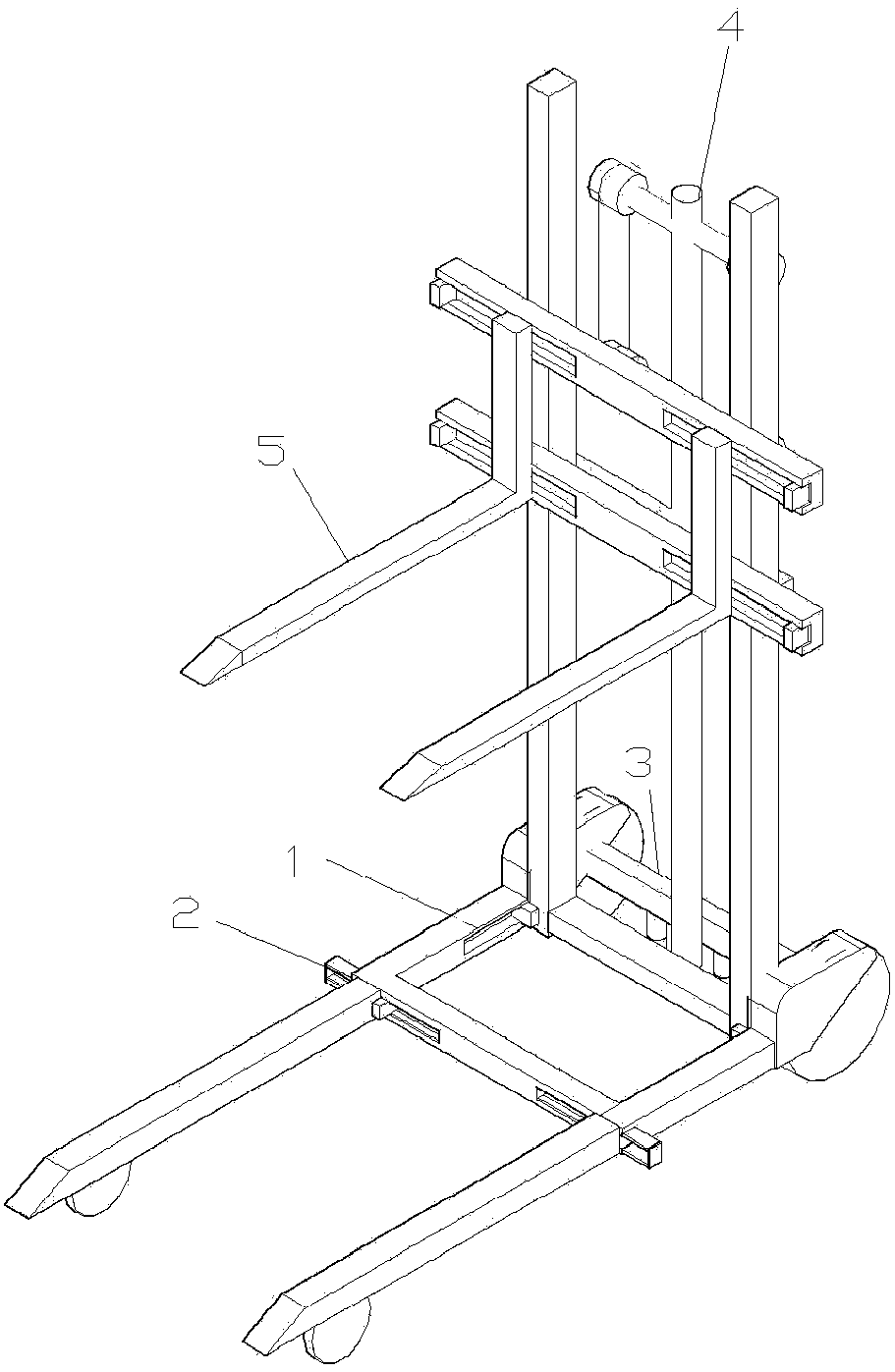 Novel combined type straddle forklift for ancillary use and using method of novel combined type straddle forklift