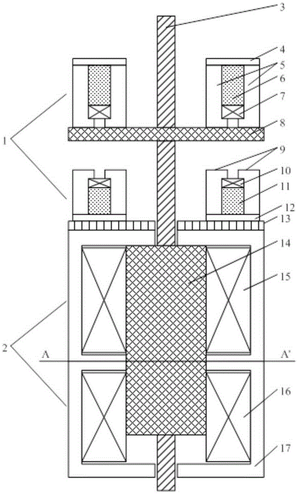 Long-stroke permanent magnet operating mechanism with magnetic bridge and auxiliary weak magnetic coil for high-voltage vacuum circuit breaker