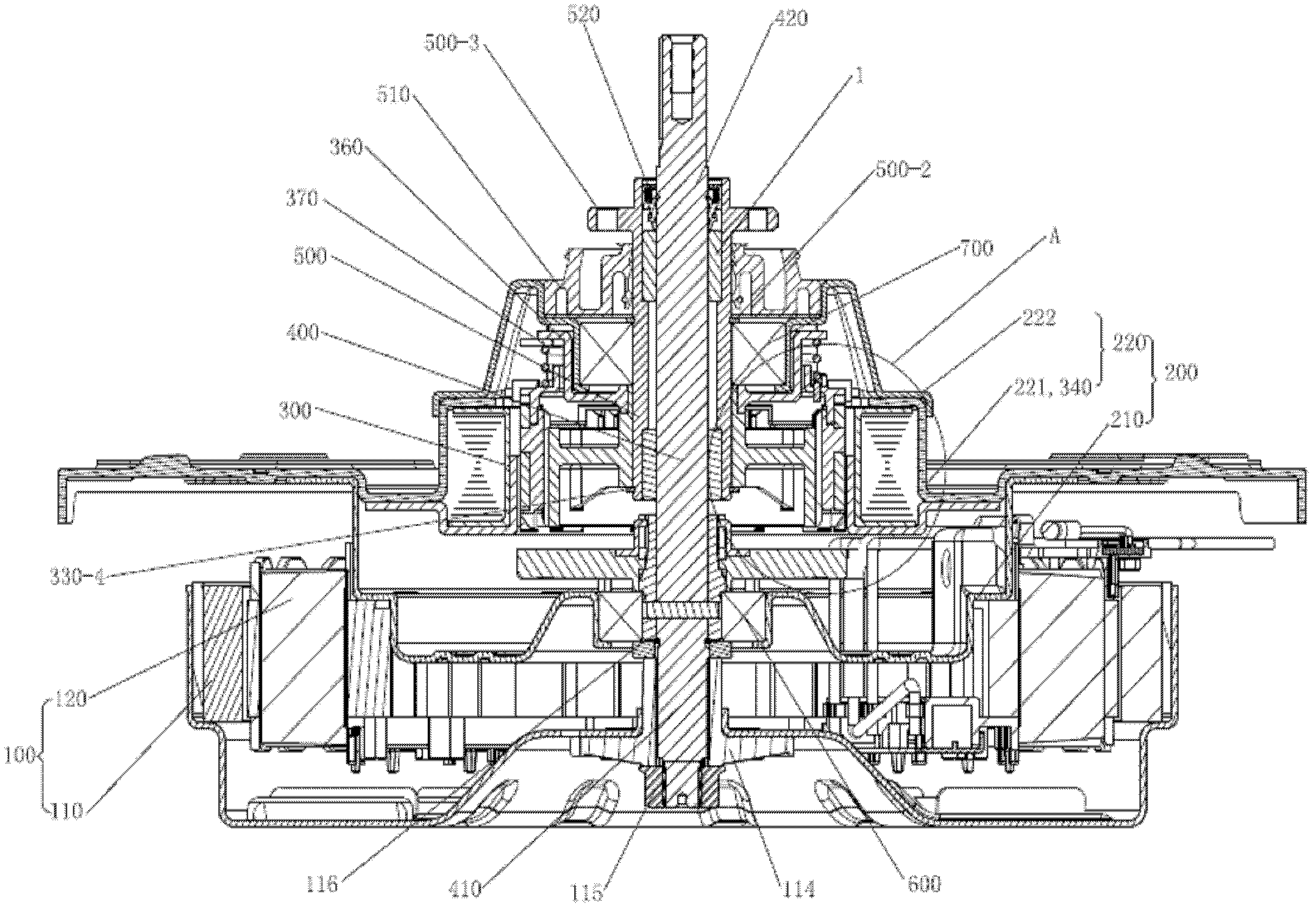 Single-driving system of washing machine