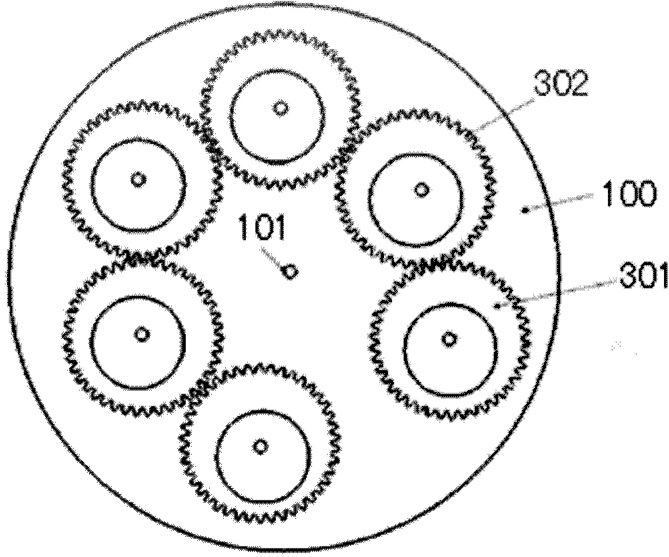 Planetary rotary tray device