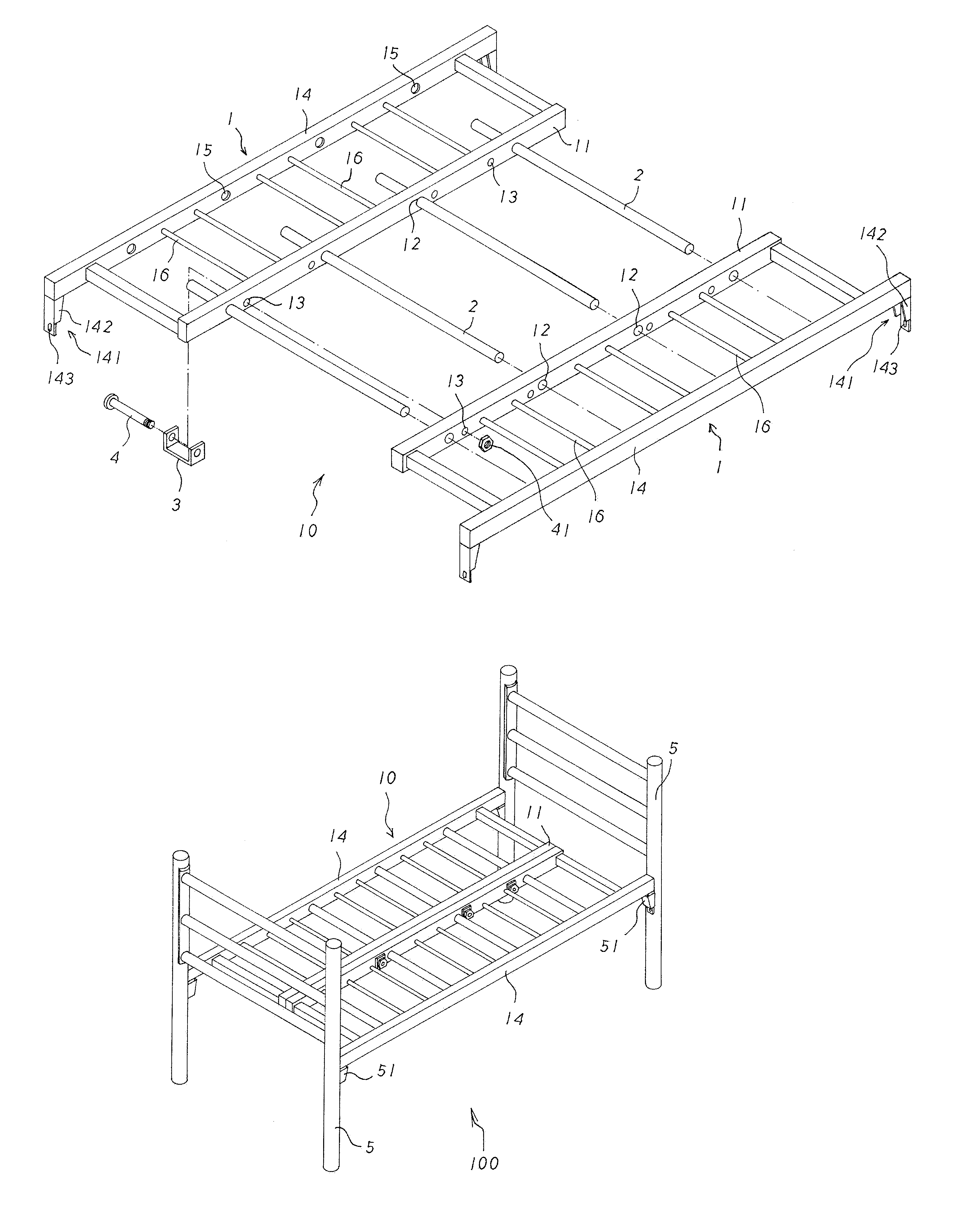 Bed panel structure