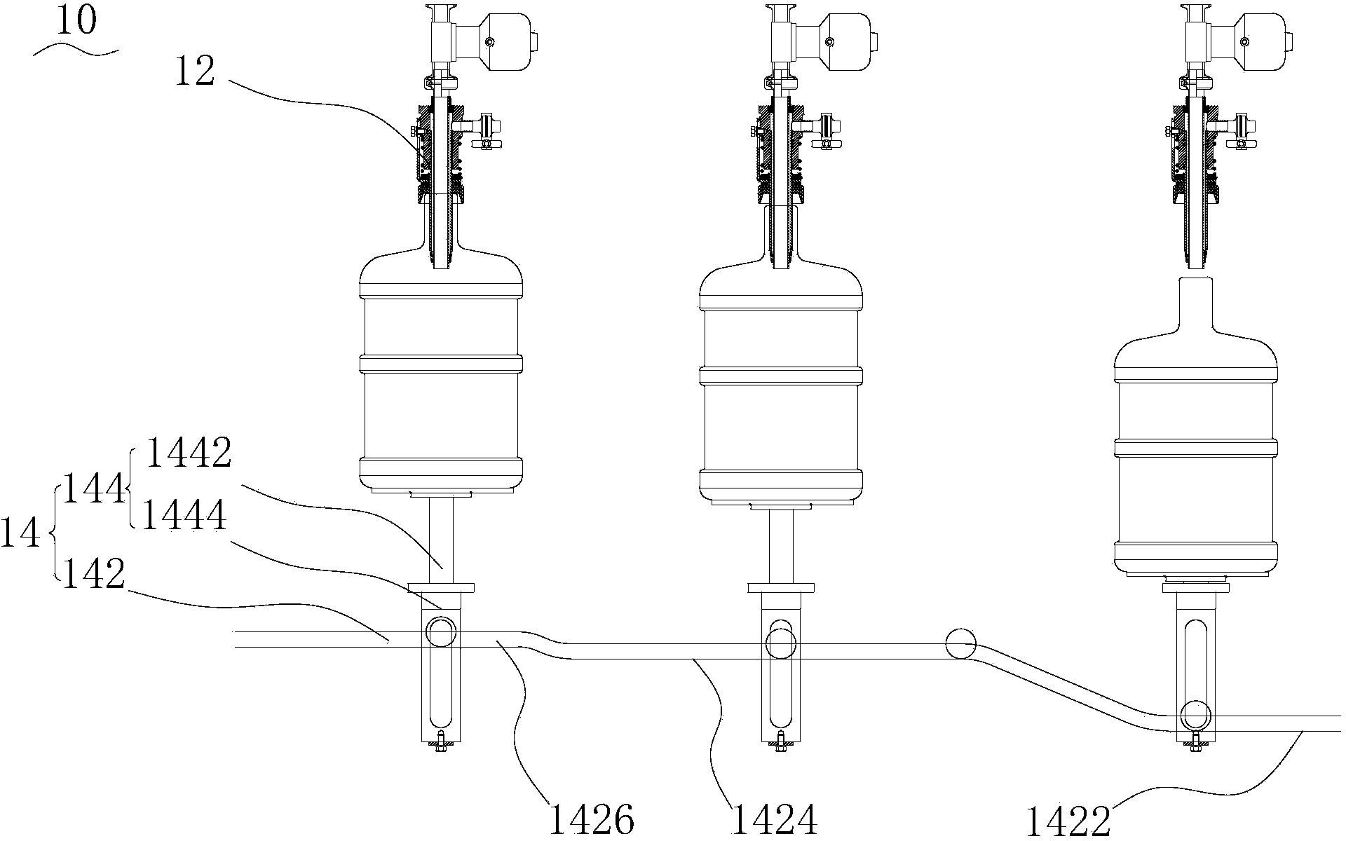 Filling system and filling method by utilizing filling system