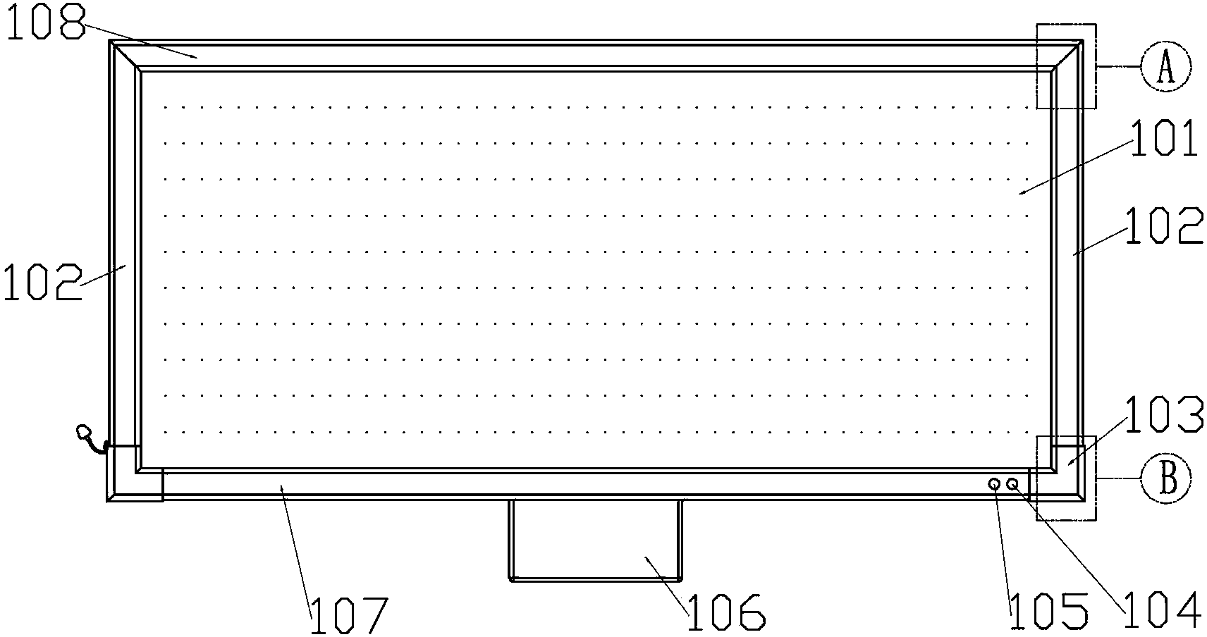 Batten type automatic overturning back cleaning blackboard