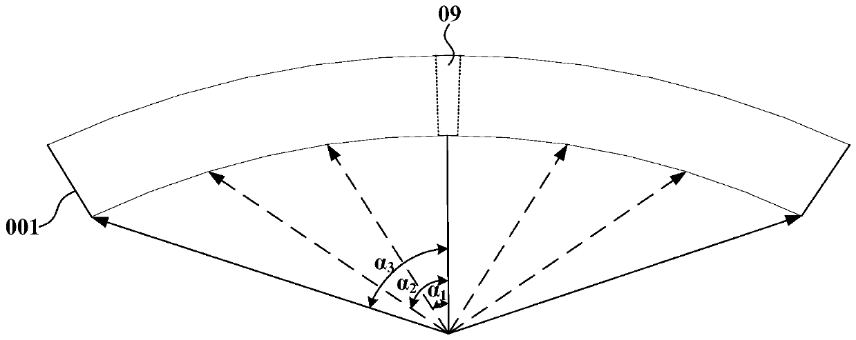 Curved display panel and display device