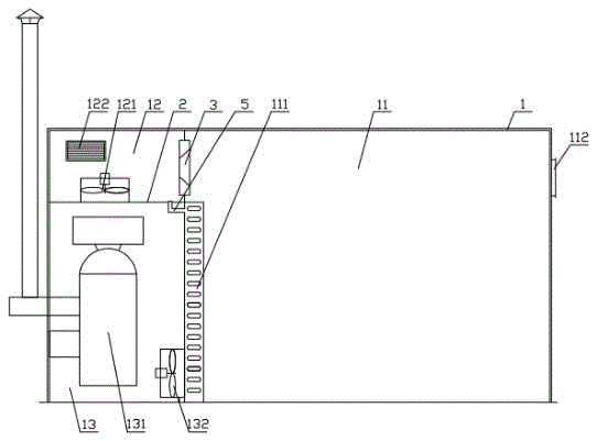 Fruit/vegetable hot air drying room