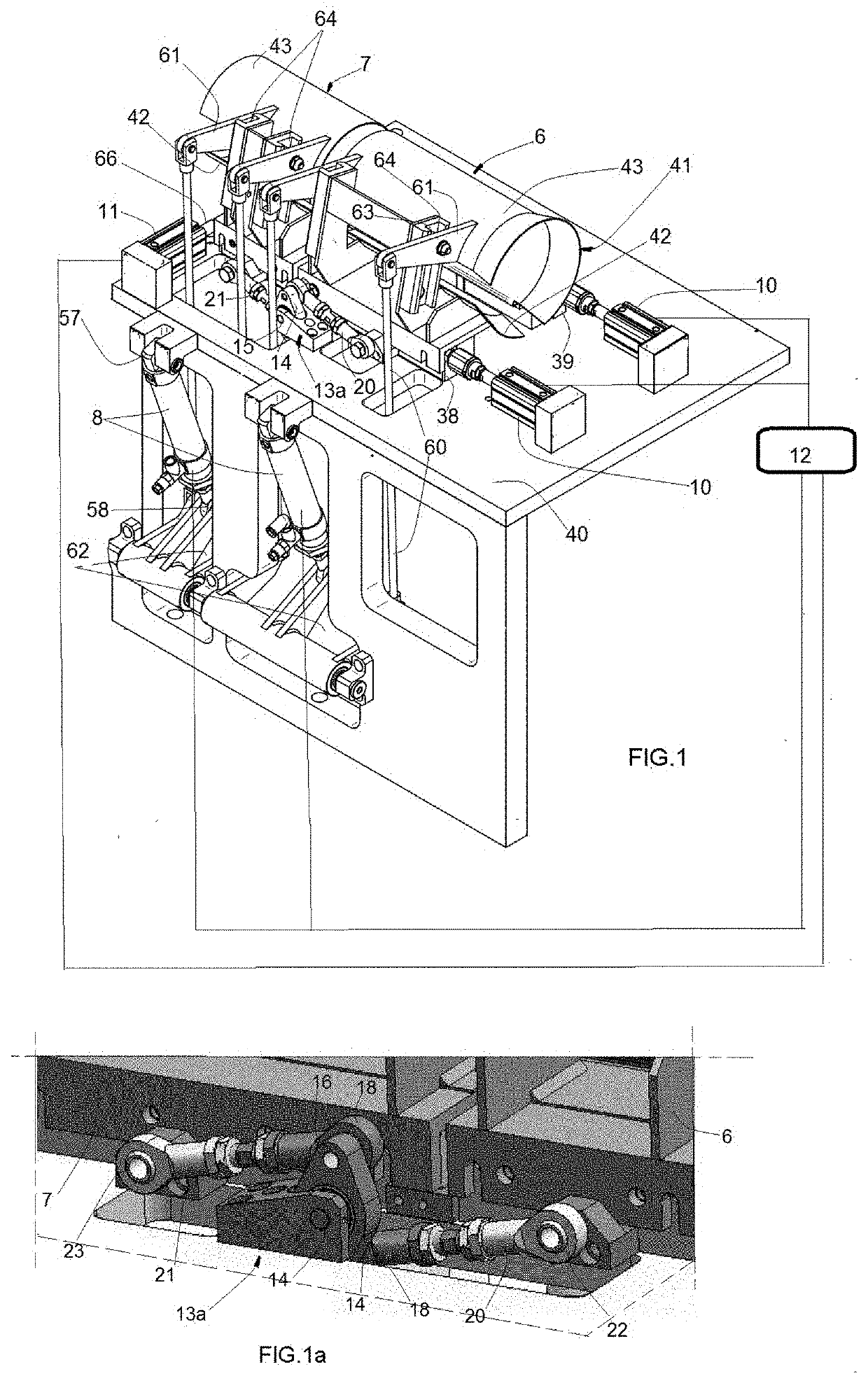 Device for clamping a roll of paper in a cutting machine