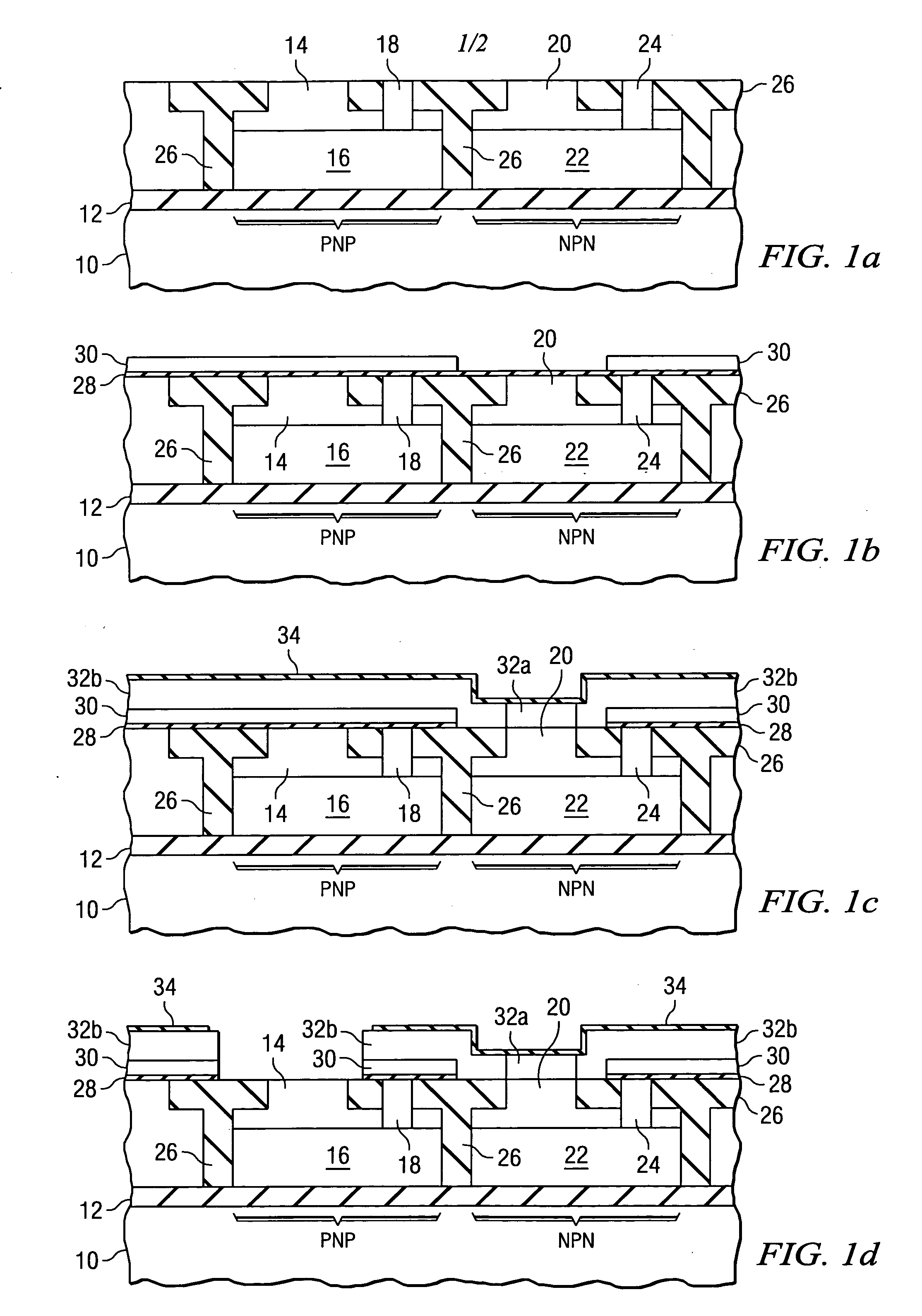 Method of fabricating complementary bipolar transistors with SiGe base regions