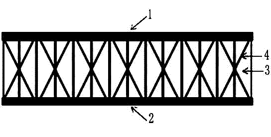 Foam interlayer structure compound material and preparation method thereof