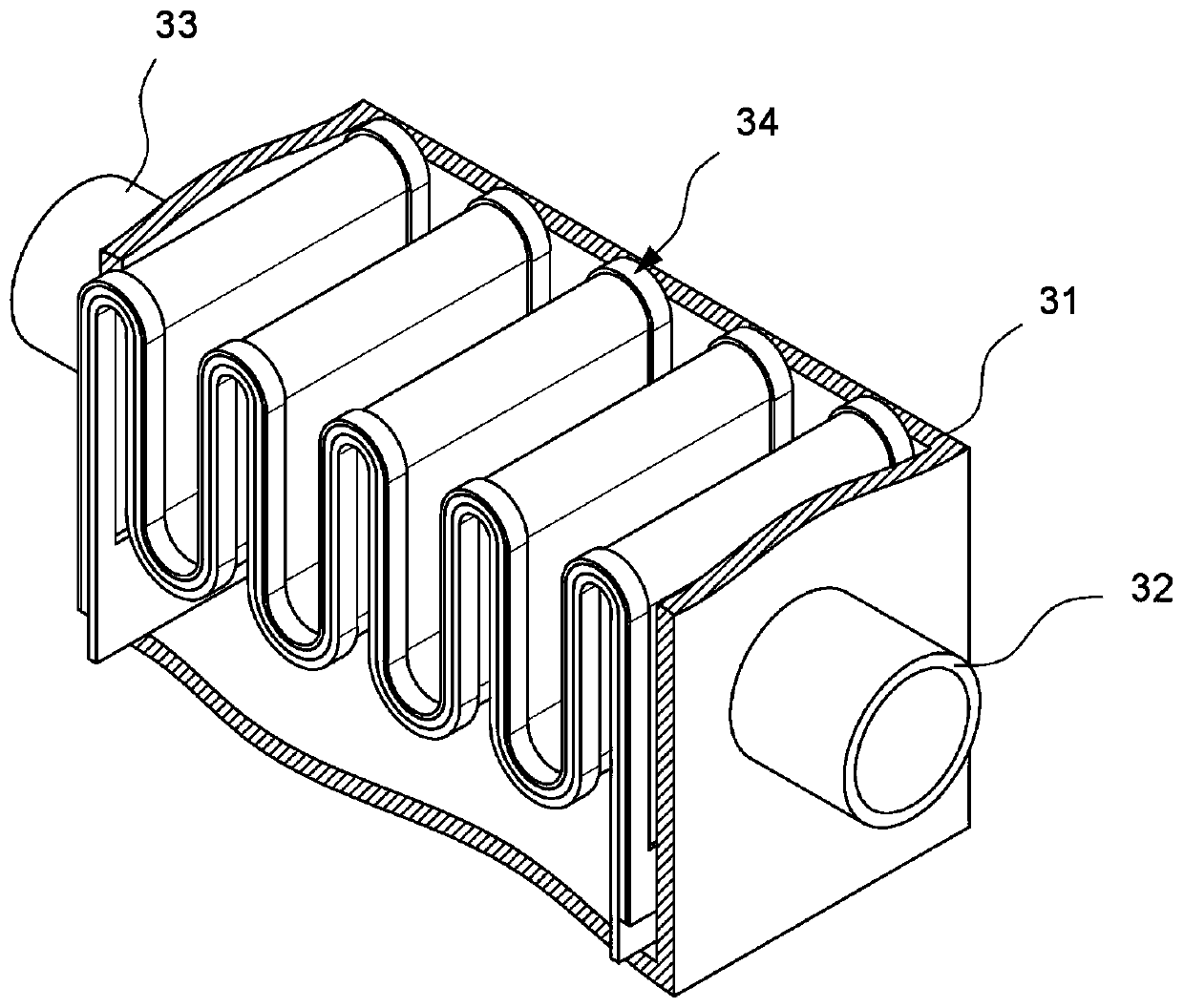 Efficient treatment system of polluting air source