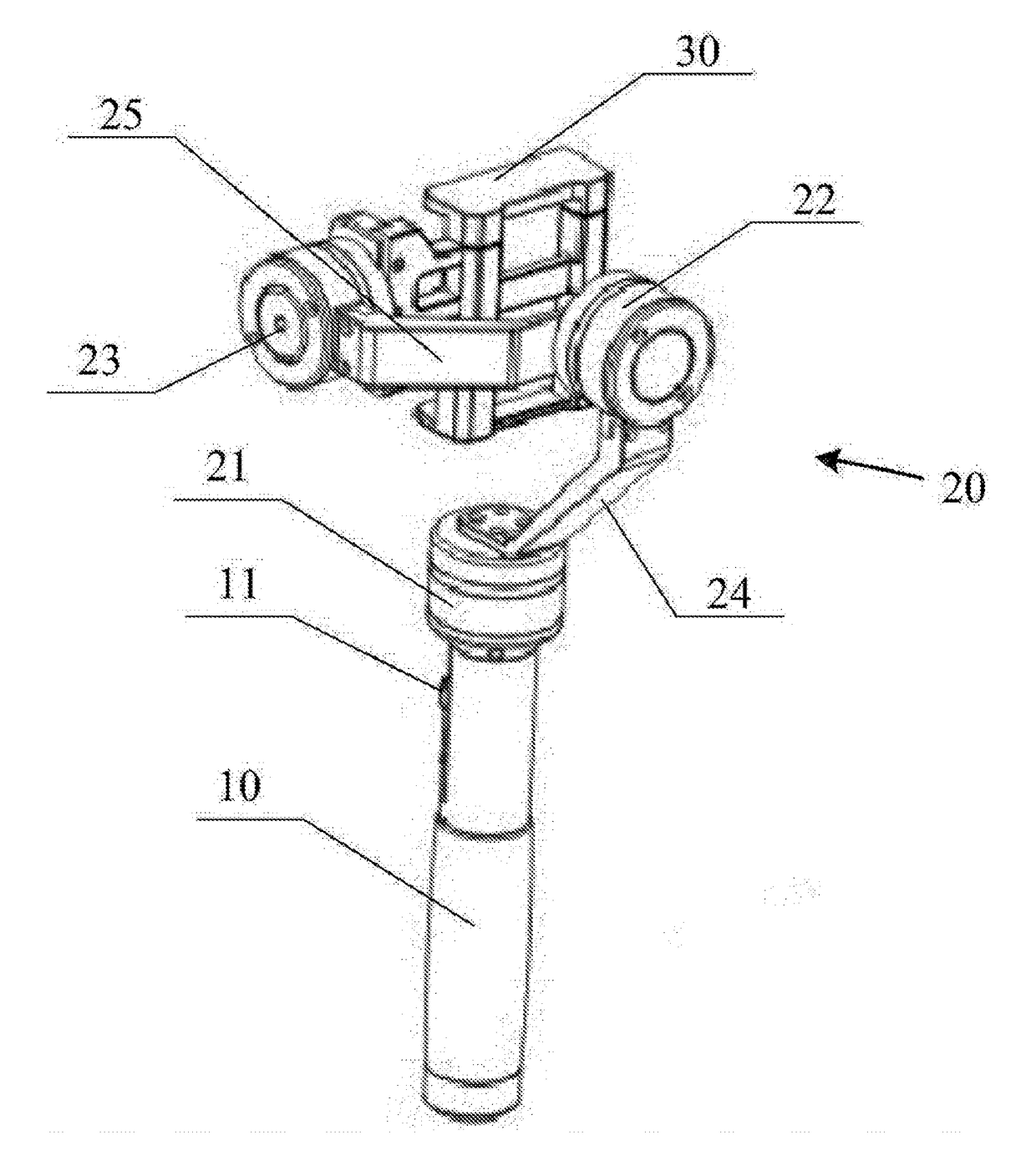 A hand-held pan-tilt kit for realizing motion control with a joystick