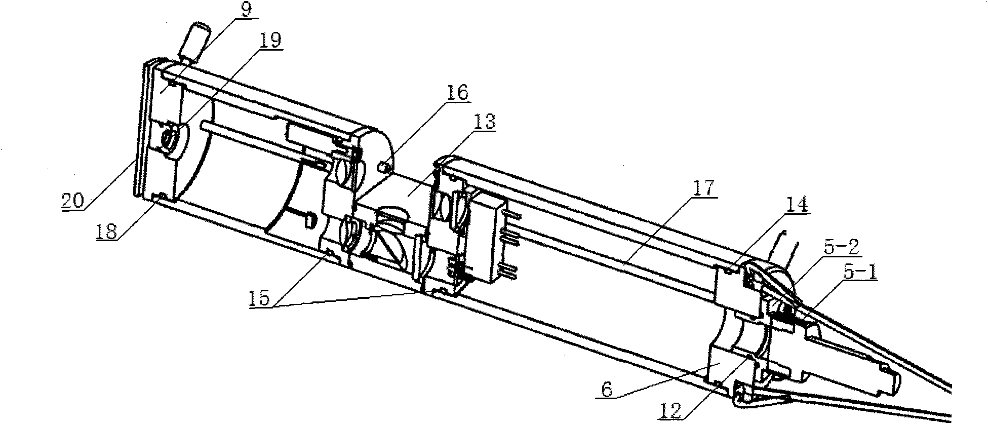 Portable optical mechanical system of underwater in-situ luminoscope