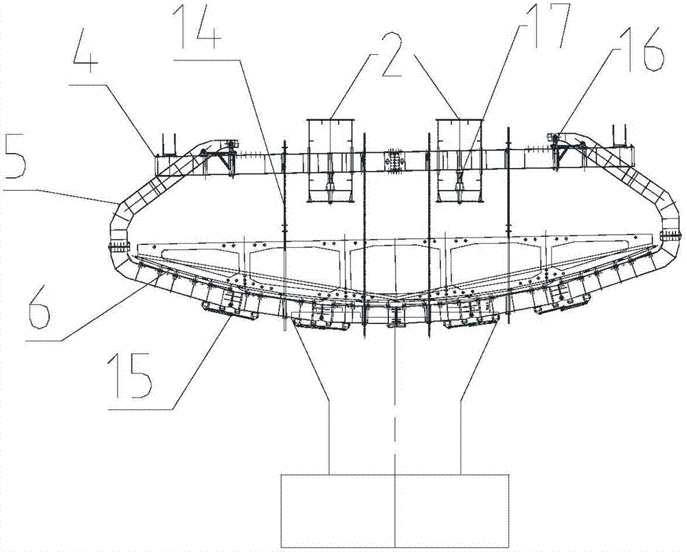 A construction method for in-situ dismantling of upward moving formwork