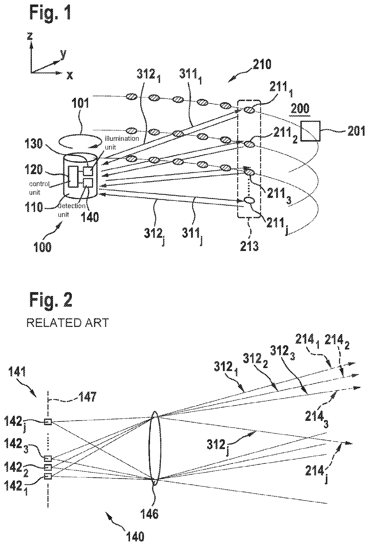 Lidar system including holographic imaging optics