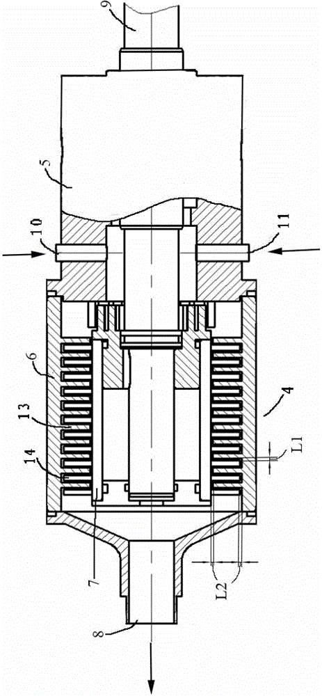 System for promoting ozone gas to dissolve into liquid