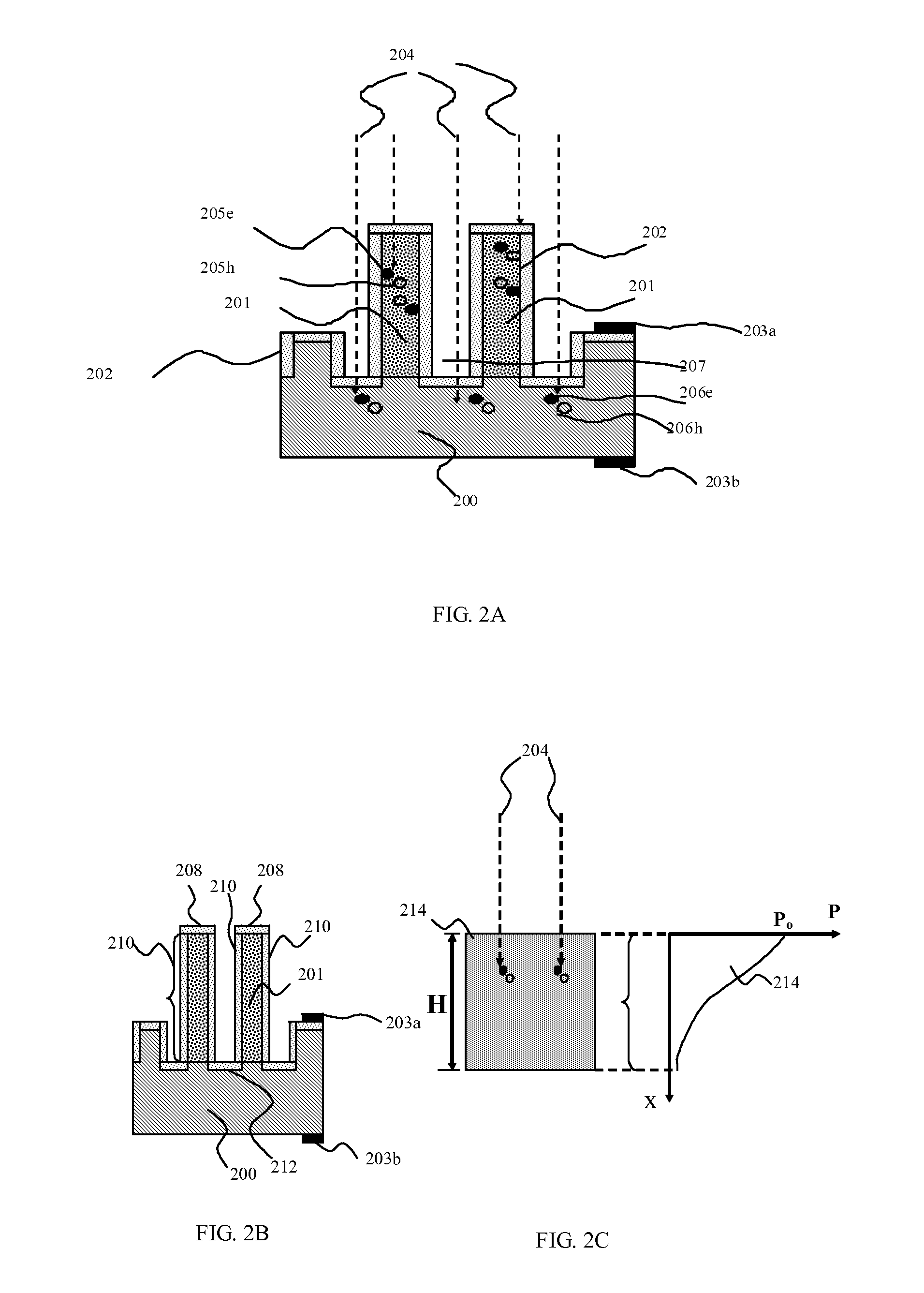 Photovoltaic cells based on nano or micro-scale structures