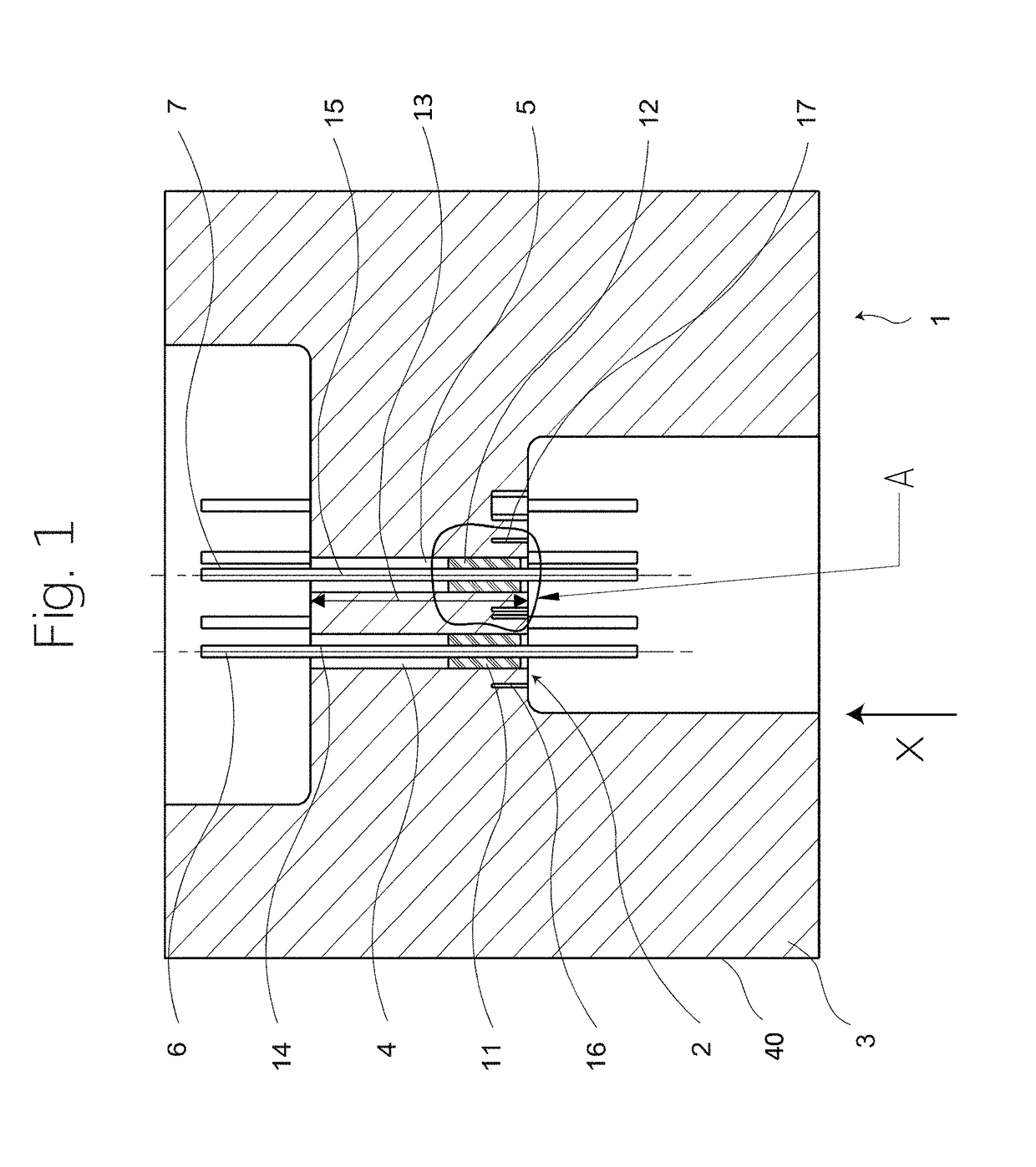 Feed-throughs for high external pressure applications and method for producing same