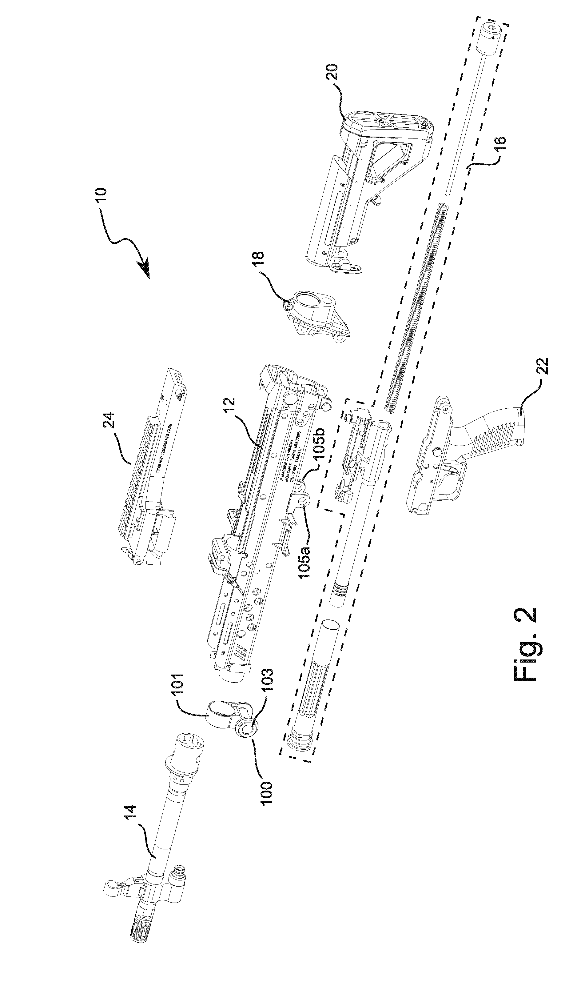 Reduced length belt-fed firearm