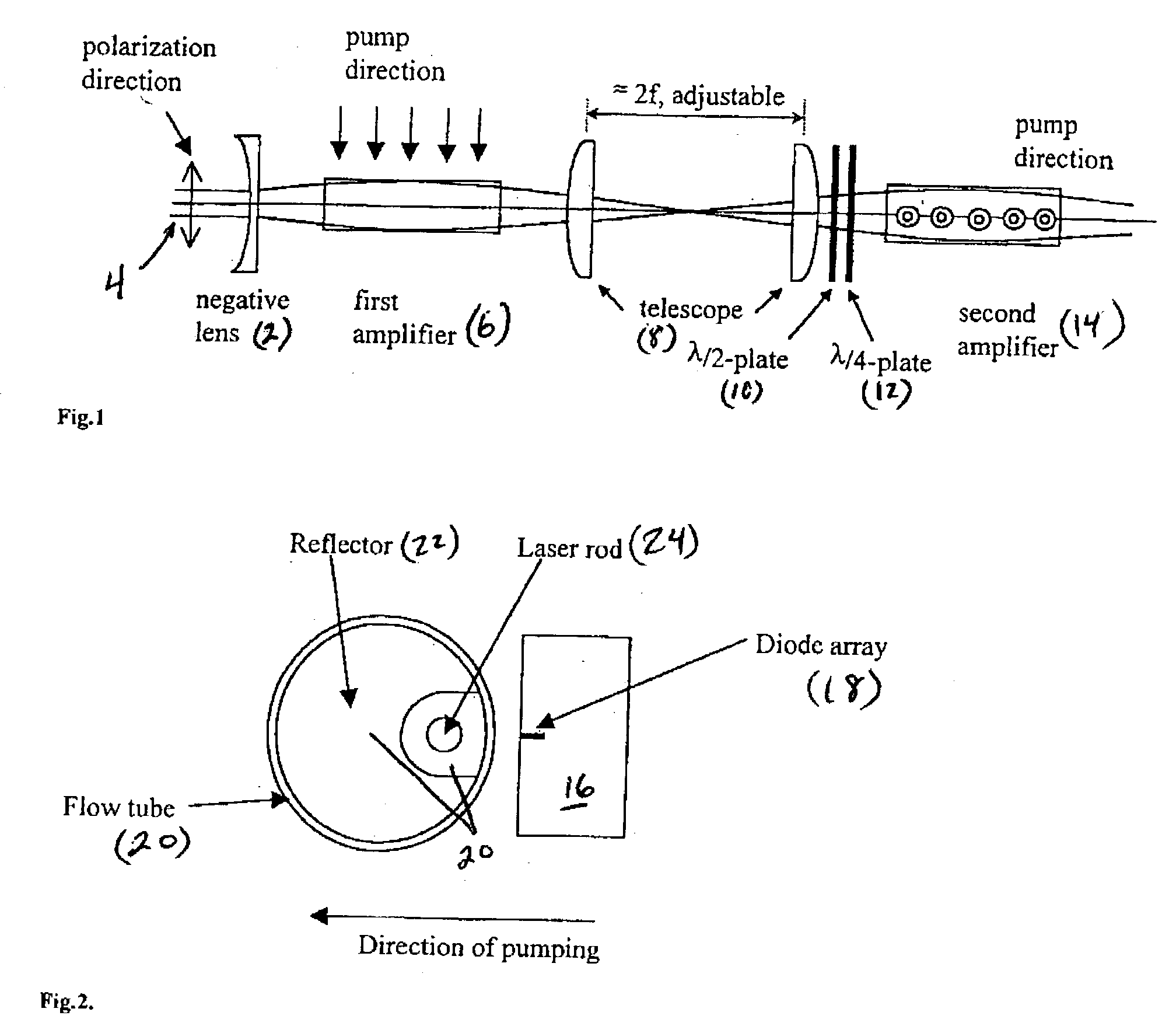 Solid-state diode pumped laser employing oscillator-amplifier