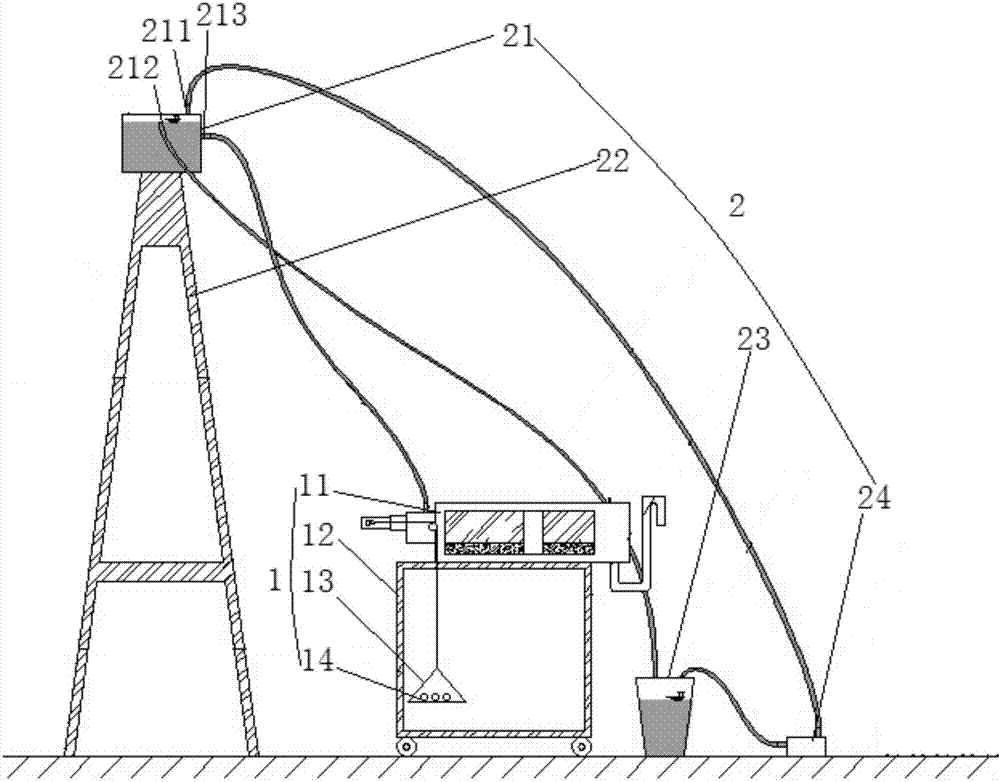 Passive pile soil arching effect testing method based on seepage effect