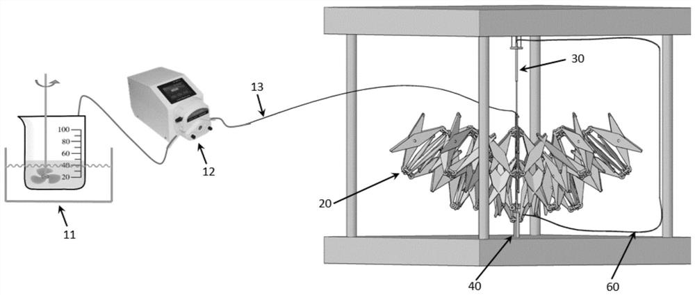 An electrospinning device for preparing uniform film thickness