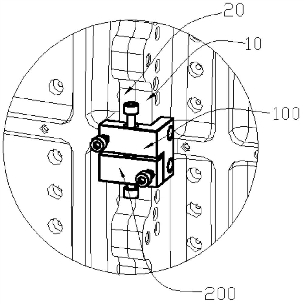 Dislocation adjusting device for cylinder combination