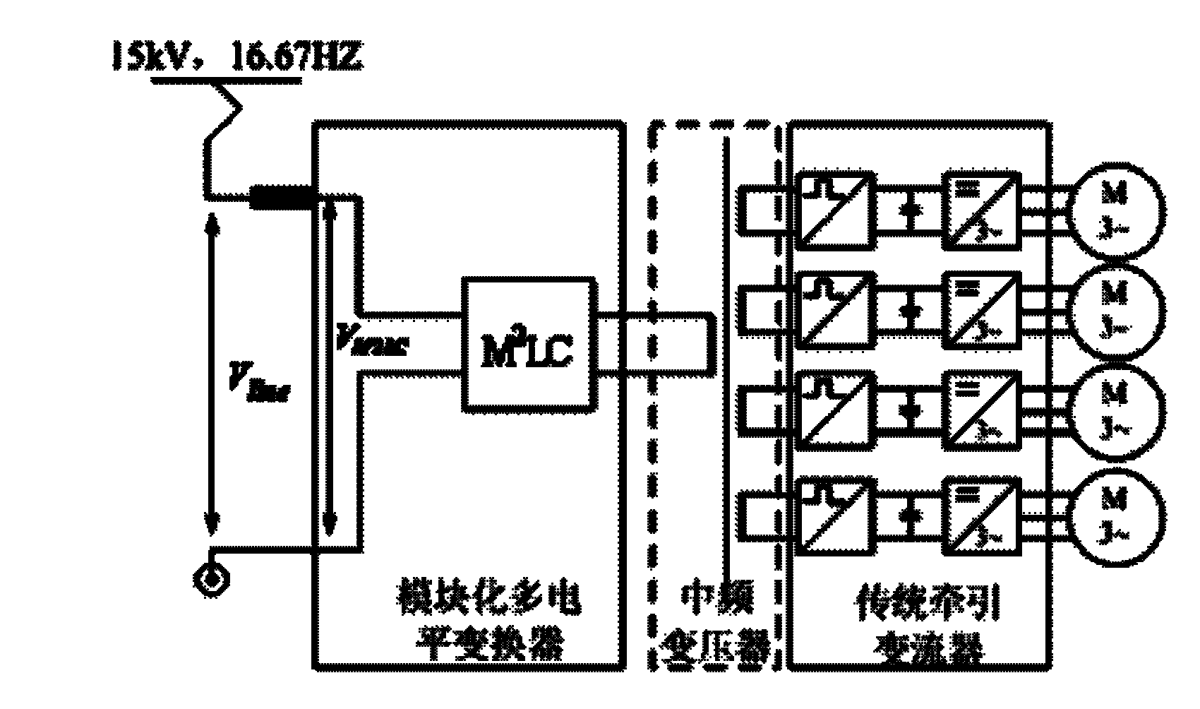 Multi-level converter employing multi-winding intermediate-high frequency transformer